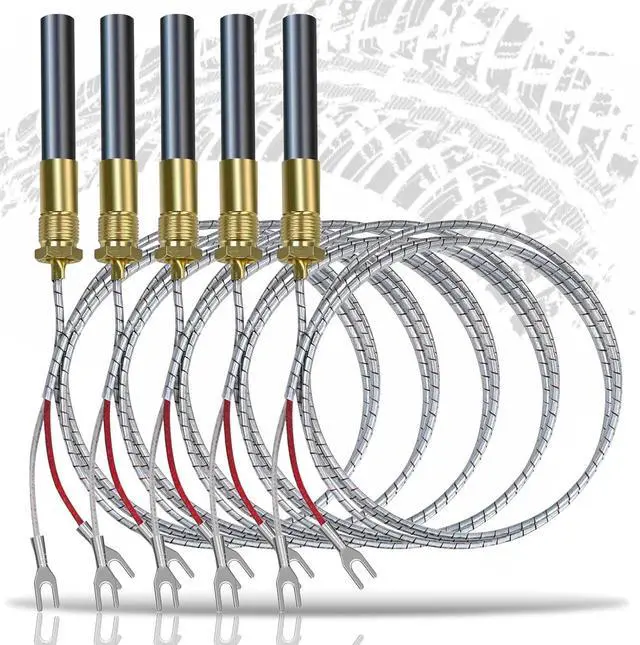 Main image of 5 Pack Thermopile for Gas Fireplace 36" 750mv Fit for Pitco Frialator Southbend Oven Anets Fryer Parts Water Heater Gas Stove Fireplace Stoves Pilot Burner Generator Thermocouple Replace 60125501