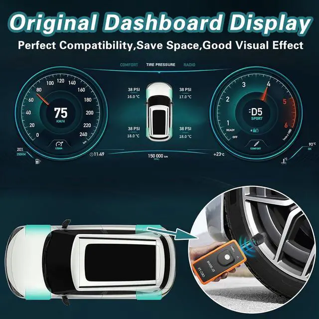 Alt view image 2 of 6 - TPMS Sensor for GM Chevy Silverado Buick Cadillac GMC, DIY Install