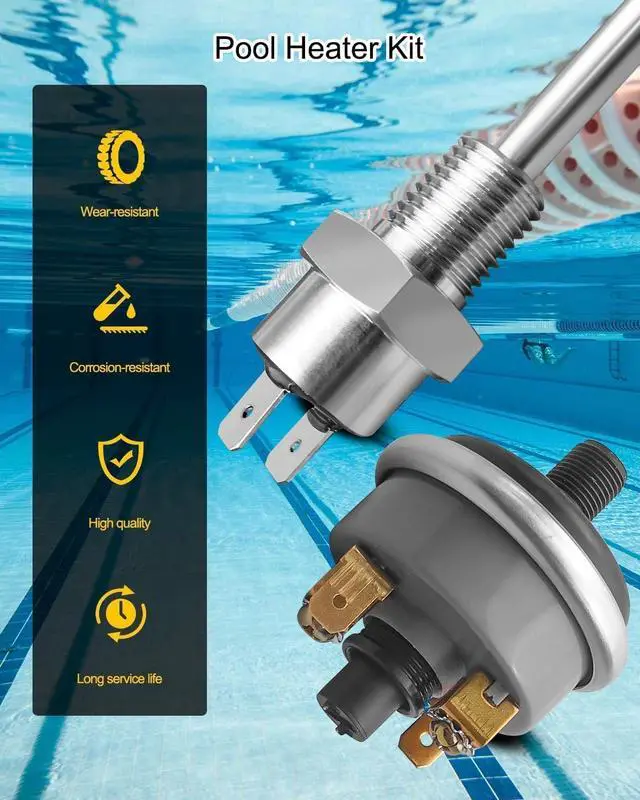Alt view image 4 of 6 - Pool Heater Repair Kit Fit for Master Temp and Max E Therm Pool Heaters