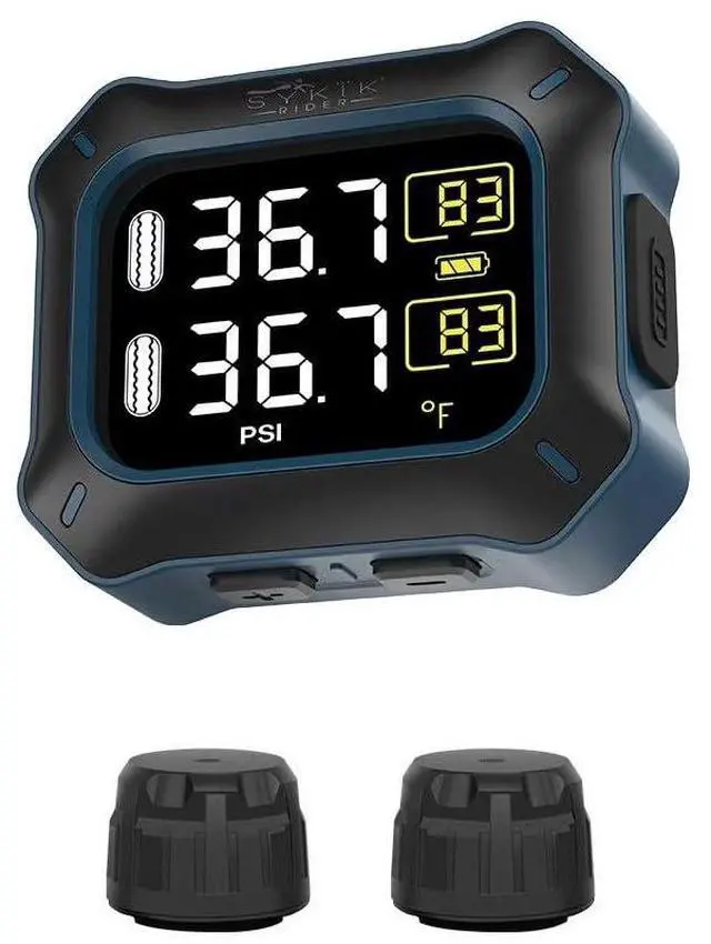 Main image of Rider SRTP300 Wireless tire Pressure Monitoring System for Motorcycles with 1.5 Monitor. Check Your tire Pressure While Riding