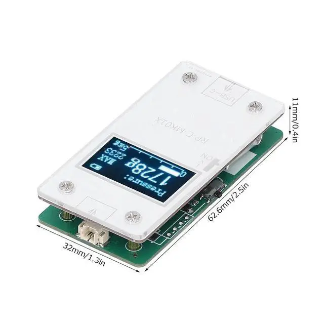 Alt view image 4 of 7 - Pressure Sensors Display Module, 32x62.6x11mm Copper Clad Laminate Ultra Thin Flexible Pressure Sensitive Film Pressure Sensor + Pressure Display Module