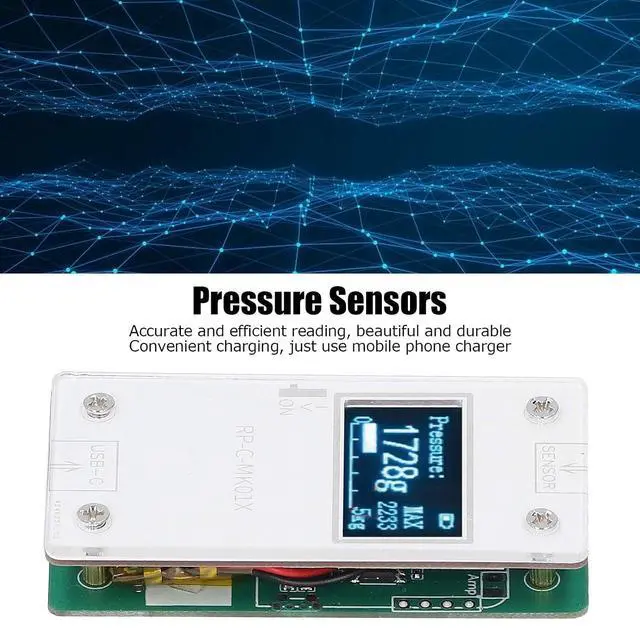 Alt view image 3 of 7 - Pressure Sensors Display Module, 32x62.6x11mm Copper Clad Laminate Ultra Thin Flexible Pressure Sensitive Film Pressure Sensor + Pressure Display Module