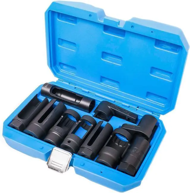 Alt view image 2 of 7 - 10pcs Oxygen Sensor Socket Set,O2 Sensor Removal Removal Kit with 22 27 29 mm Sockets 1/2" 3/8" Drive, for Thermal Oil Pressure Vacuum Sensors Removers