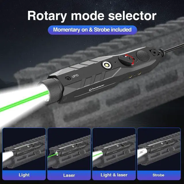 Alt view image 6 of 7 - Mlok and Picatinny Flashlight and Laser Combo for Rifle