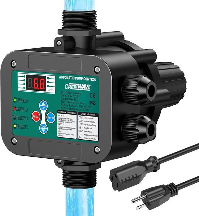 Main image of Smart Adjustable Pressure Switch for Well Pump with Dry-Run Protection