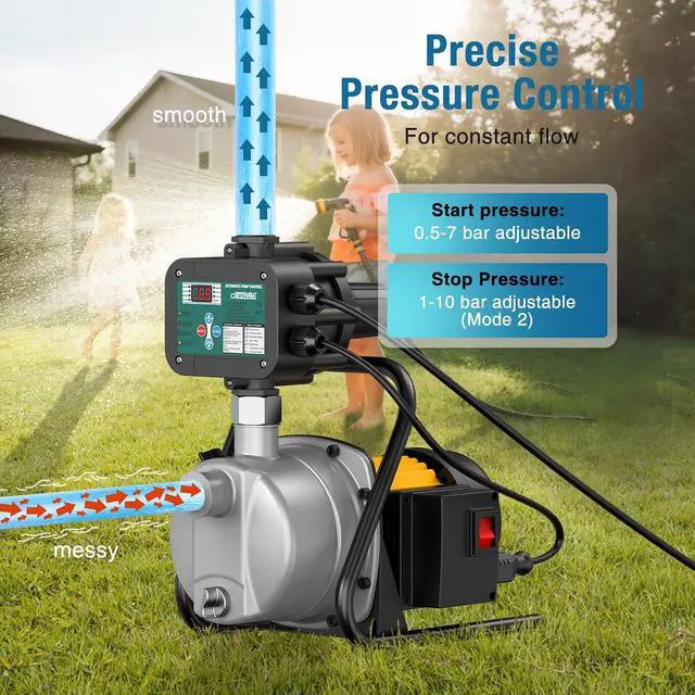 Alt view image 7 of 7 - Smart Adjustable Pressure Switch for Well Pump with Dry-Run Protection