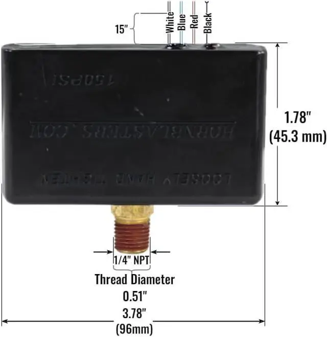Alt view image 3 of 4 - 110-150 PSI Pressure Switch with Relay