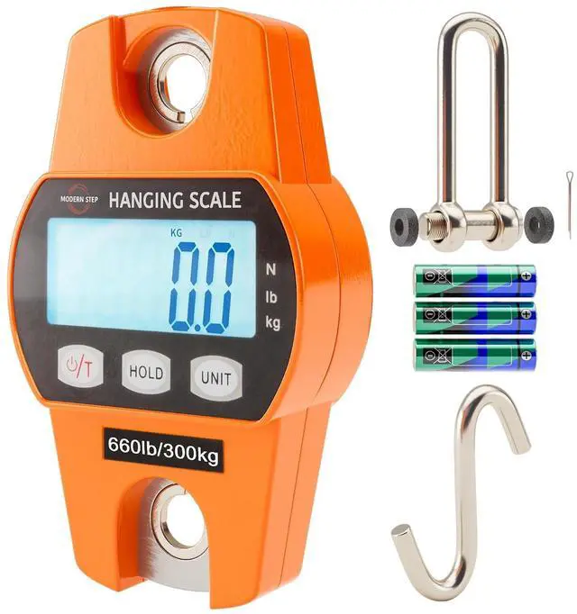 Main image of Digital Hanging Scale 660 LB 300 KG - Professional Heavy Duty Waterproof Fish Scale - Portable Durable Crane Scale for Luggage Weight Suitcase Hunting Farm Bike Bow Fish Weight Fishing Scale