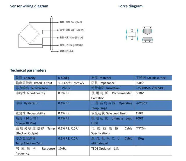 Alt view image 3 of 6 - DYMH-103 Mini Tension and Compression Force Sensor Load Cell Applicable to Small Space 0-5kg