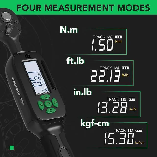 Alt view image 4 of 7 - Mini Torque Wrench Digital - 1/4-Inch Drive with Buzzer & LED, 13.2-265.5in.lb, High Precision Electronic Tool for Bike Repairs, Calibrated for Superior Performance