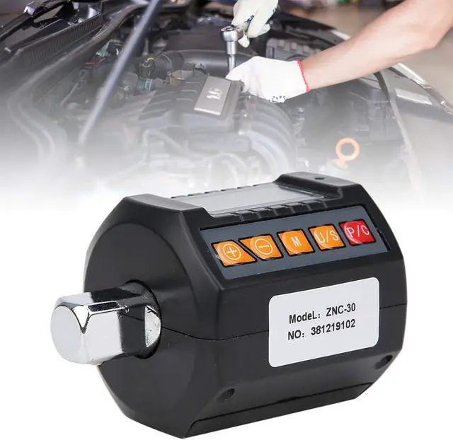 Alt view image 5 of 7 - Digital Torques Adapter, Wrench Adapter, Torsion Meter Portable, 1/2 Drive, High Accuracy with 2 x Conversion Head (1/4 and 3/8) & 1 x Screwdriver for Family Labor