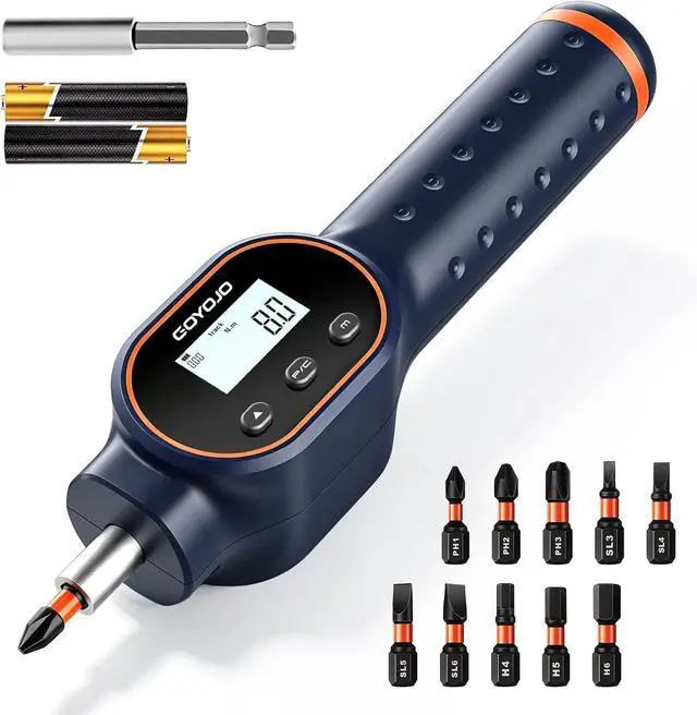 Main image of Digital Torque Screwdriver 7.0870.8 in-lb / 0.88 Nm, 1/4" Adjustable Torque Screwdriver Set with Buzzer & Magnetic Bits, 999 Data Storage, for Gunsmithing, Electronics, and Mounting