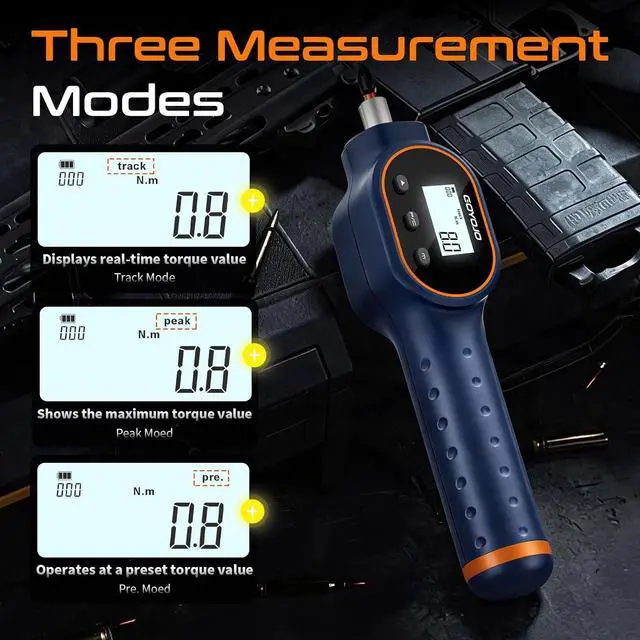 Alt view image 6 of 7 - Digital Torque Screwdriver 7.0870.8 in-lb / 0.88 Nm, 1/4" Adjustable Torque Screwdriver Set with Buzzer & Magnetic Bits, 999 Data Storage, for Gunsmithing, Electronics, and Mounting