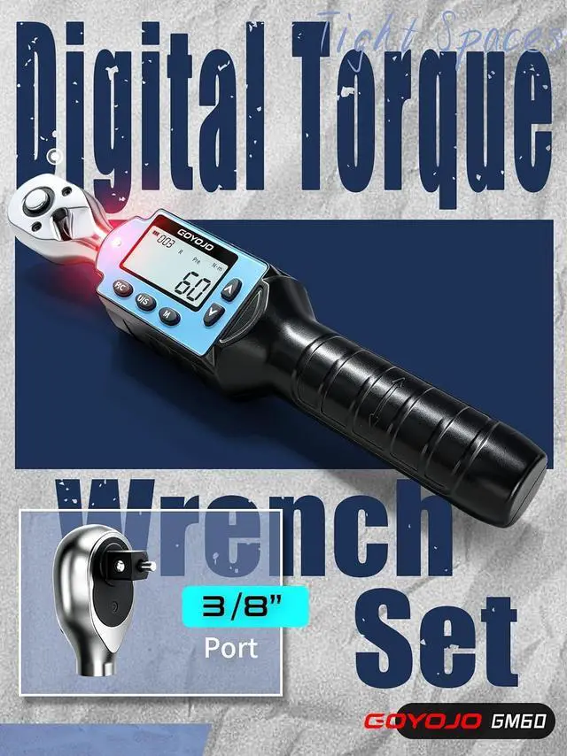 Alt view image 6 of 7 - 3/8 Inch Digital Torque Wrench, 1.344 ft-lbs/1.860 N.m High-Precision Professional Tool for Auto Repair, Bicycle, Motorcycle Maintenance DIY Projects ±2% High Accuracy LED Flash Notification