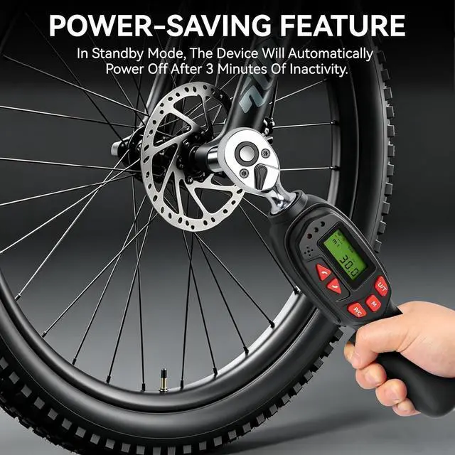 Alt view image 7 of 7 - 1/4" Digital Torque Wrench Set 5-25 N.m 13pcs Sockets Extension Bar