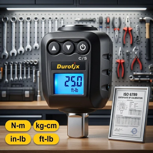 Alt view image 2 of 6 - RM602-4A (25 to 250 ft-lbs.) Digital Torque Adapter with Buzzer and LED Flash Notification ISO 6789 Standards with Certificate of Calibration
