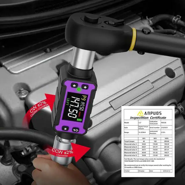 Alt view image 3 of 7 - 1/2" Digital Torque Adapter Set (2.9-147.6 Ft-lb / 4-200 Nm)