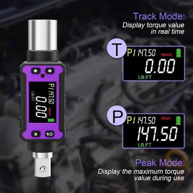 Alt view image 4 of 7 - 1/2" Digital Torque Adapter Set (2.9-147.6 Ft-lb / 4-200 Nm)