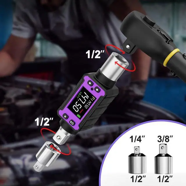 Alt view image 6 of 7 - 1/2" Digital Torque Adapter Set (2.9-147.6 Ft-lb / 4-200 Nm)