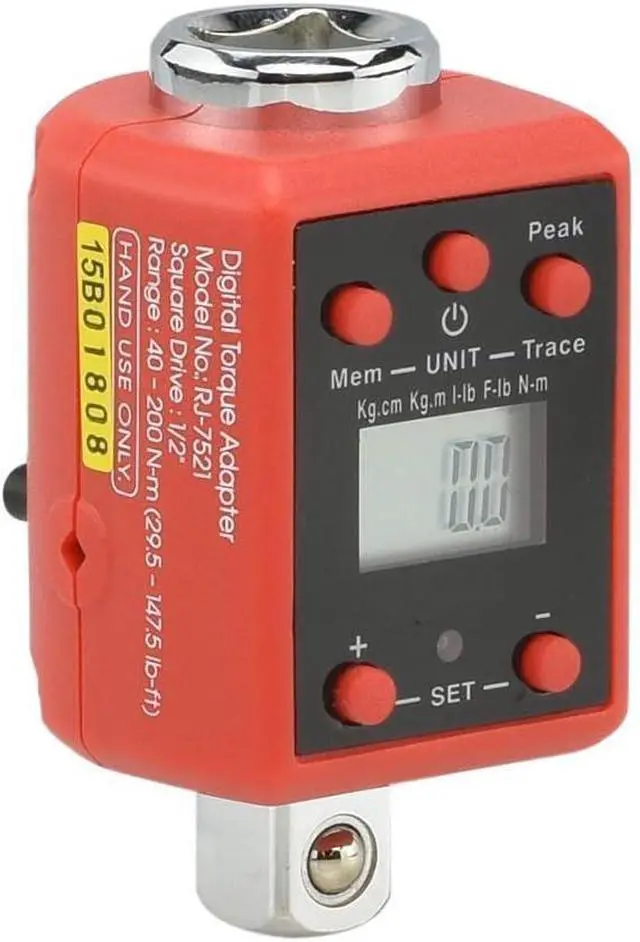 Alt view image 5 of 7 - 20741A 1/2 Digital Torque Adapter, 29.5-147.5 Ft-Lb, 1/2 Drive Digital Torque Wrench Converter/Torque Wrench Adapter, Alert Signals Torque Setting, Calibrate Digital & Analog Torque Wrench