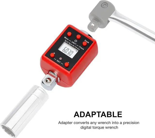 Alt view image 4 of 7 - 20741A 1/2 Digital Torque Adapter, 29.5-147.5 Ft-Lb, 1/2 Drive Digital Torque Wrench Converter/Torque Wrench Adapter, Alert Signals Torque Setting, Calibrate Digital & Analog Torque Wrench