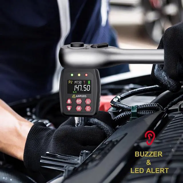 Alt view image 7 of 7 - 1/2" Digital Torque Adapter, 7.4-147.5 Ft-lb/10-200 Nm, ±1% Accuracy