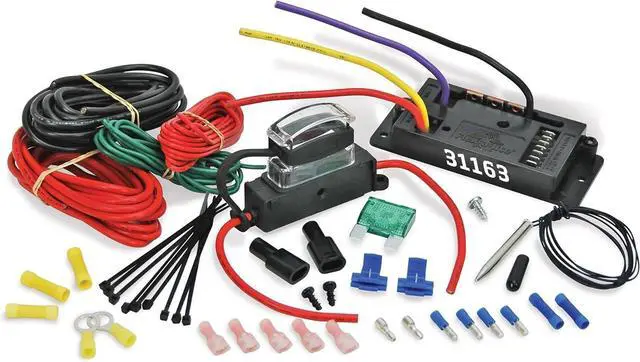 Main image of Variable Speed Controller and Relay Kit with Thread-In Temperature Sensor, Fan Controller With Temperature Probe (31163), Black