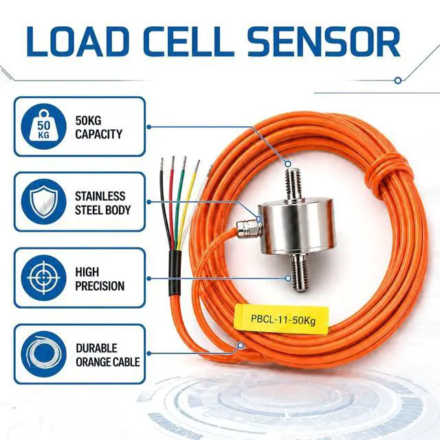 Alt view image 7 of 7 - 50kg Mini Load Cell Sensor for Tension Compression Testing