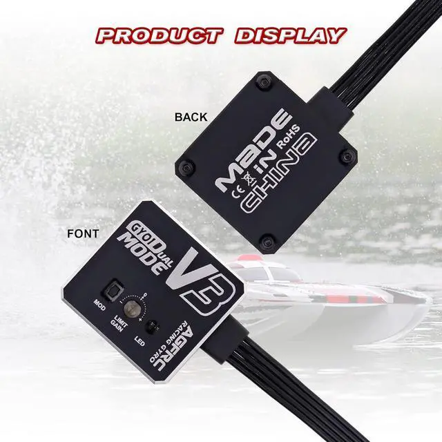 Alt view image 7 of 7 - Dual-Gain RC Drift Gyro with Aluminum Case (GY01 V3)