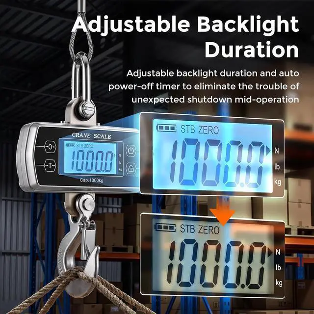Alt view image 5 of 7 - Crane Scale 2200lb, OIML Class III CE Certified Hanging Scale