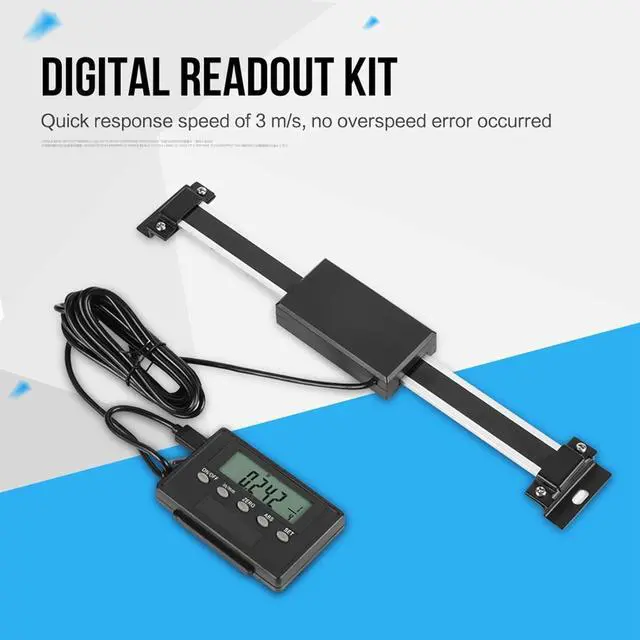 Alt view image 4 of 7 - Digital Readout Linear Scale, 0 to150mm Aluminum Alloy Remote DRO Linear Scale Precision LCD Readout DRO Kit for Milling Machines Lathes