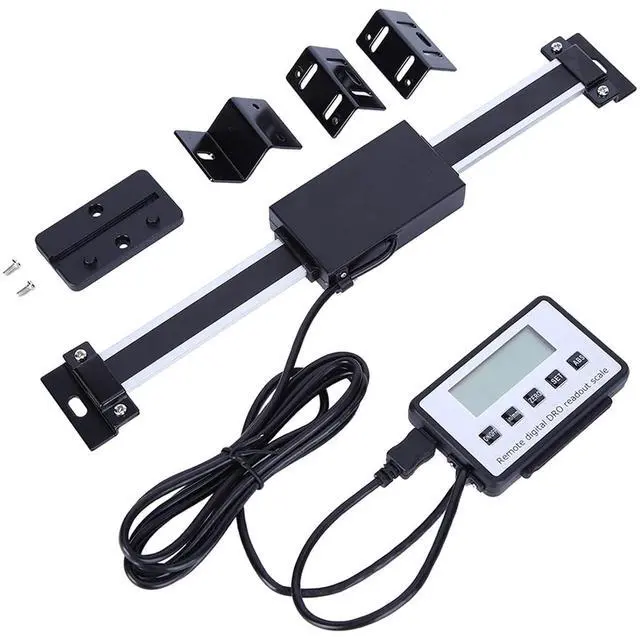 Alt view image 6 of 7 - Digital Readout Linear Scale, 0 to150mm Aluminum Alloy Remote DRO Linear Scale Precision LCD Readout DRO Kit for Milling Machines Lathes