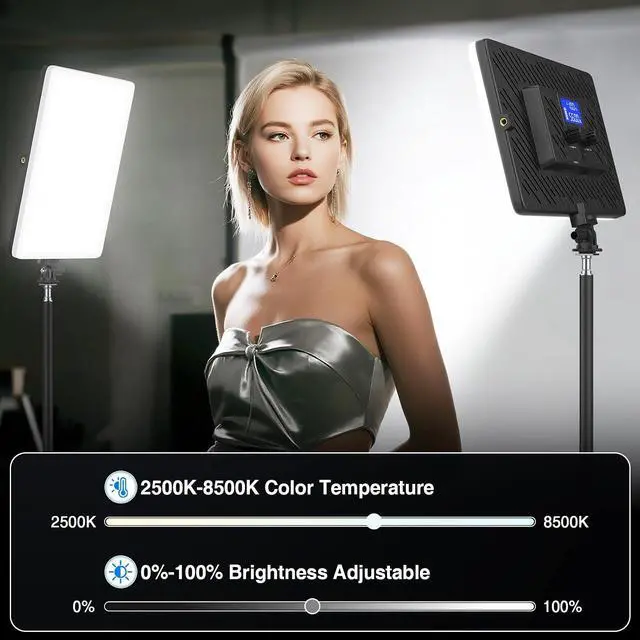 Alt view image 4 of 7 - 20W LED Video Photography Light Panel, Type C& Built-in 4000mAh
