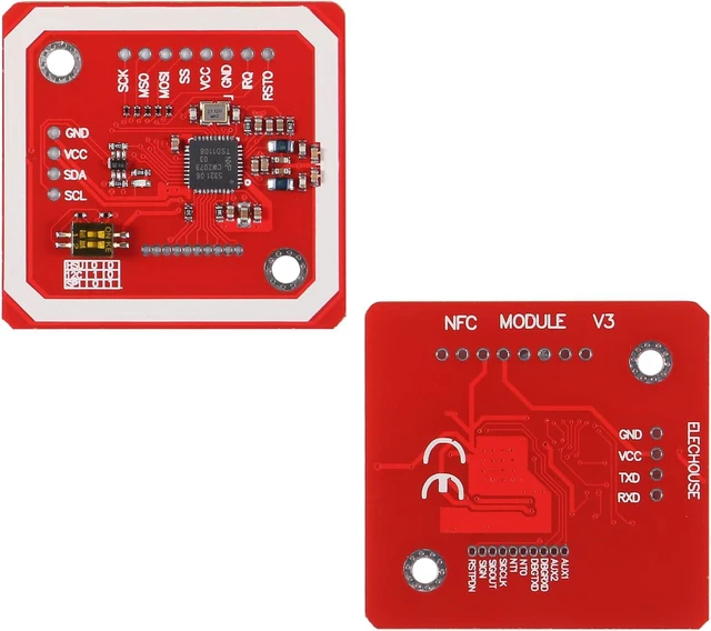 Alt view image 3 of 6 - 10-Piece PN532 NFC NXP RFID Module V3 Kit, Near Field Communication Reader with I2C SPI HSU, S50 White Card & Key Card for Arduino, Raspberry Pi, DIY Smart Phone & Android Phone
