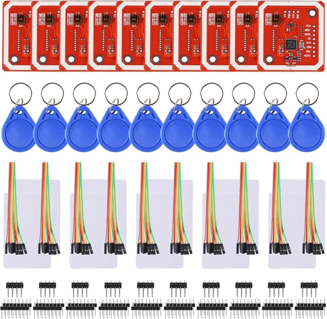 Main image of 10-Piece PN532 NFC NXP RFID Module V3 Kit, Near Field Communication Reader with I2C SPI HSU, S50 White Card & Key Card, Arduino, Raspberry Pi, DIY Smart Phone & Android Phone Compatible