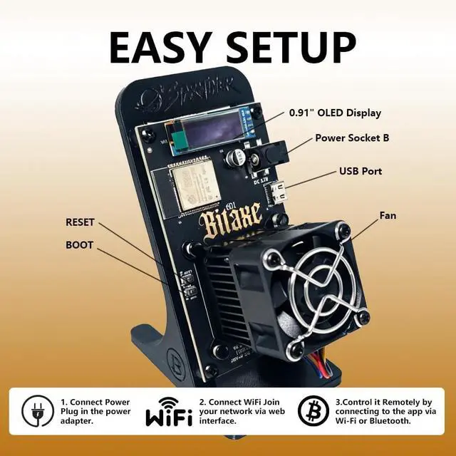 Alt view image 6 of 6 - New Smart app Custom Firmware Bitaxe Gamma 601
