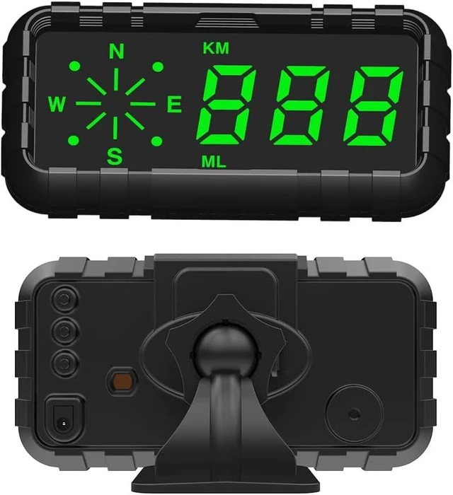 Alt view image 2 of 7 - HUD GPS Head-Up Display Speedometer Odometer Compass, Digital Big Fonts, Universal for All Cars & Vehicles, C3010