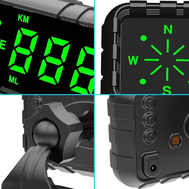 Alt view image 3 of 7 - HUD GPS Head-Up Display Speedometer Odometer Compass, Digital Big Fonts, Universal for All Cars & Vehicles, C3010