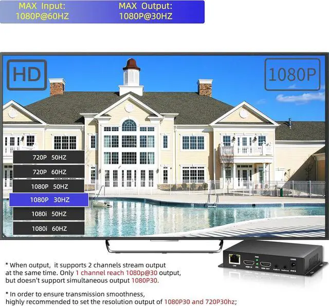 Alt view image 3 of 6 - H.265/264/MJPEG Ultra Mini HDMI 1080P Video Encoder with HDMI loopout, HTTP, RTSP, RTMP/RTMPS, SRT, HLS, FLV, Compatible with ONVIF, Multicast IPTV Encoder for YouTube Facebook Twitch Live
