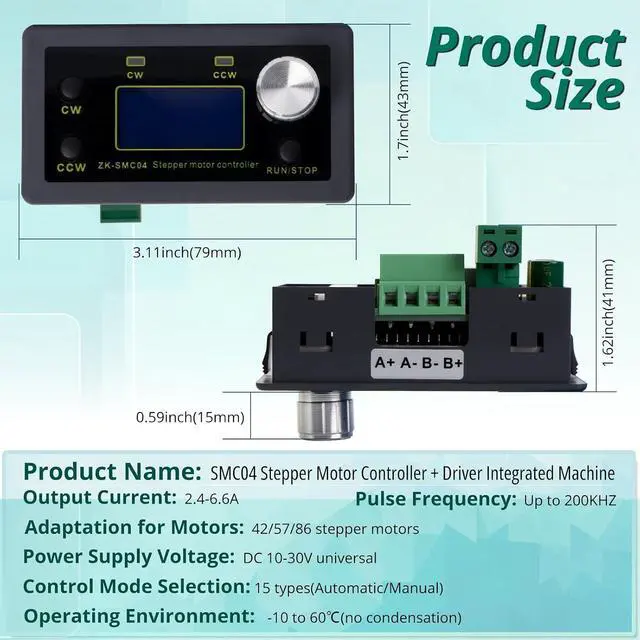 Alt view image 2 of 7 - NEMA 17 NEMA 23 NEMA 34 Stepper Motor Driver Controller