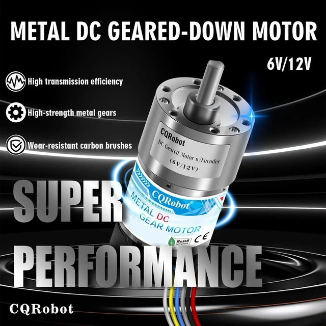 Alt view image 2 of 6 - 90:1 Metal DC Gearmotor, 37D x 70.1L mm, 6V/12V with 64 CPR Encoder