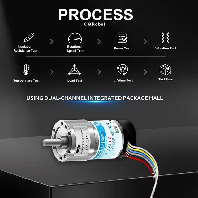 Alt view image 4 of 6 - 90:1 Metal DC Gearmotor, 37D x 70.1L mm, 6V/12V with 64 CPR Encoder