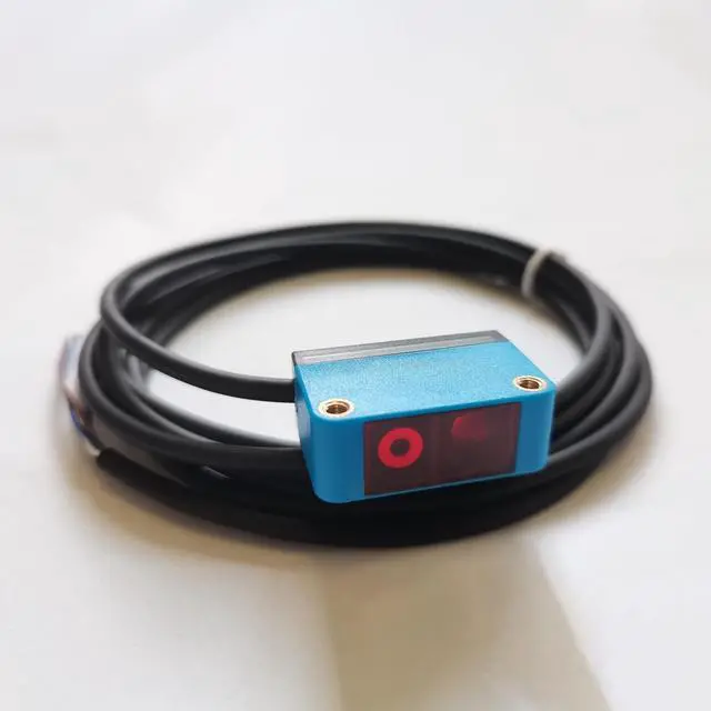 Alt view image 6 of 7 - HLS-R30 Photoelectric Sensor, Laser Reflection Small Light Point Background SuppressionSensor, Sensing Distance 10-350mm, 1224VDC, NPN Output, Detection Distance Unaffected by Object Color