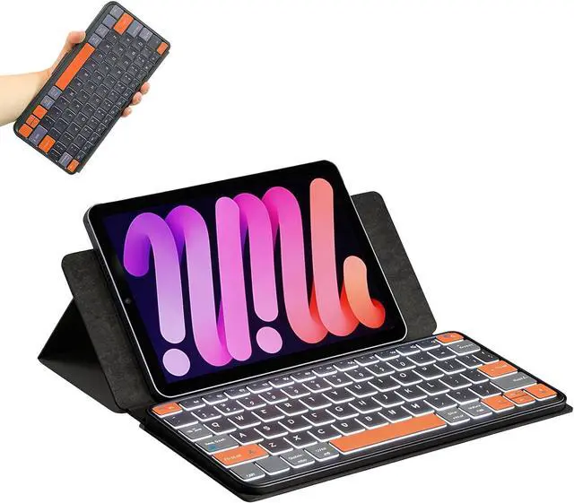 Main image of Foldable Keyboard with 7-Color Backlit & Any-Angle Stand