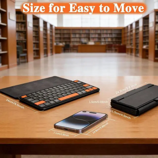 Alt view image 2 of 7 - Foldable Keyboard with 7-Color Backlit & Any-Angle Stand