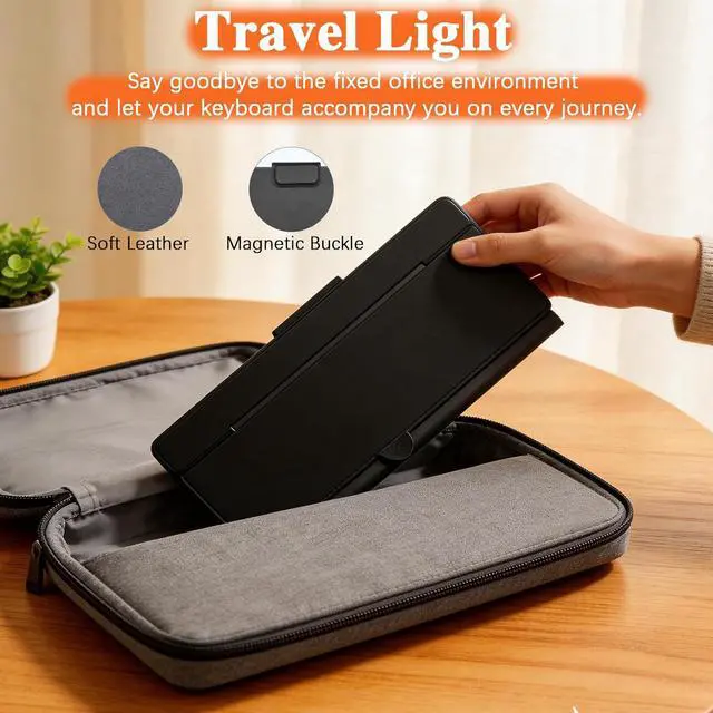 Alt view image 7 of 7 - Foldable Keyboard with 7-Color Backlit & Any-Angle Stand