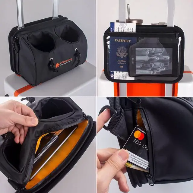 Alt view image 4 of 7 - 4 in 1 Travel Essentials Organizer Bags, Luggage Cup Holder, Can Be Gift
