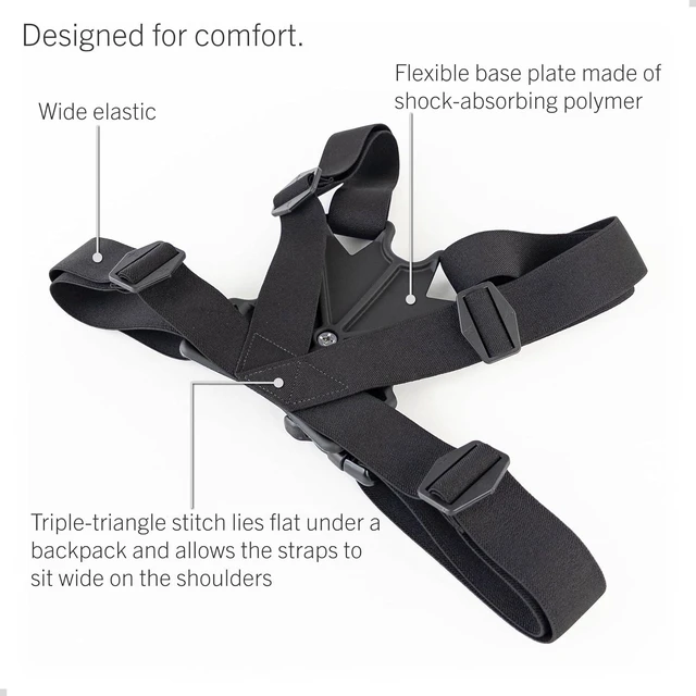 Alt view image 4 of 5 - High-Stability Chest Mount with J Hook for Action Cameras