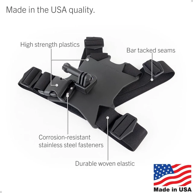 Alt view image 5 of 5 - High-Stability Chest Mount with J Hook for Action Cameras