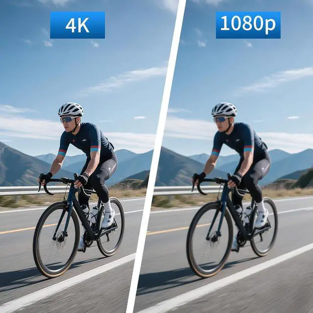 Alt view image 4 of 7 - 4K Action Camera, Body Camera with 64GB Memory Card, Vlogging Camera with Helmet Mount, Mini Size Cam with Spring Clip, Hands-Free POV Recording, Recorder DV for Travel, Sports and Cycling